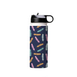Feather Pattern Water Bottle By Artists Collection