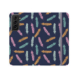 Feather Pattern Samsung Folio Case By Artists Collection