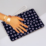 Game Play Pattern Clutch Bag By Artists Collection