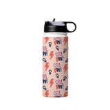 Girl Power Pattern Water Bottle By Artists Collection