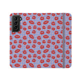 Lipstick Kisses Pattern Samsung Folio Case By Artists Collection