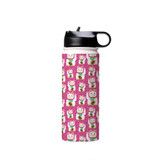 Lucky Cat Pattern Water Bottle By Artists Collection