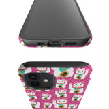 Lucky Cat Pattern iPhone Tough Case By Artists Collection