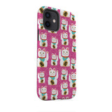 Lucky Cat Pattern iPhone Tough Case By Artists Collection