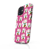 Lucky Cat Pattern iPhone Tough Case By Artists Collection