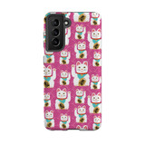 Lucky Cat Pattern Samsung Tough Case By Artists Collection