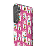 Lucky Cat Pattern Samsung Tough Case By Artists Collection