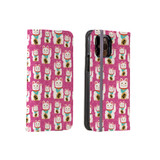 Lucky Cat Pattern iPhone Folio Case By Artists Collection