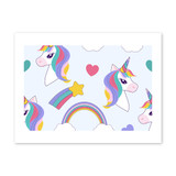 Magical Unicorn Pattern Art Print By Artists Collection