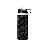 One Line Faces  Pattern Water Bottle By Artists Collection