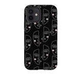One Line Faces  Pattern iPhone Tough Case By Artists Collection