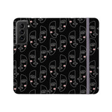One Line Faces  Pattern Samsung Folio Case By Artists Collection