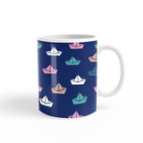 Paper Boats Pattern Coffee Mug By Artists Collection