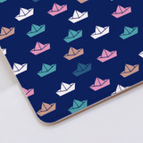Paper Boats Pattern Clutch Bag By Artists Collection
