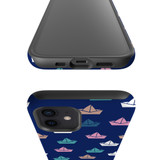 Paper Boats Pattern iPhone Tough Case By Artists Collection