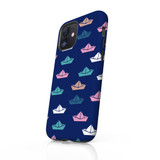 Paper Boats Pattern iPhone Tough Case By Artists Collection