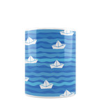 Paper Boat Pattern Coffee Mug By Artists Collection