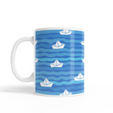 Paper Boat Pattern Coffee Mug By Artists Collection