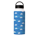 Paper Boat Pattern Water Bottle By Artists Collection