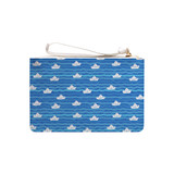 Paper Boat Pattern Clutch Bag By Artists Collection