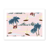 Paradise Island Pattern Pattern Art Print By Artists Collection