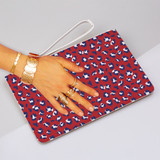 Patriotic Leopard Skin Pattern Clutch Bag By Artists Collection