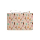 Peace Pattern Clutch Bag By Artists Collection