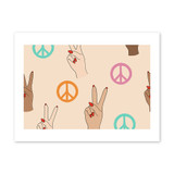 Peace Pattern Art Print By Artists Collection