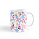 Pink Pinapple Pattern Coffee Mug By Artists Collection