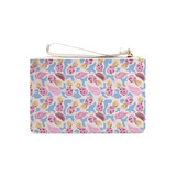 Pink Pinapple Pattern Clutch Bag By Artists Collection