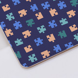 Puzzle Pattern Clutch Bag By Artists Collection