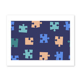 Puzzle Pattern Art Print By Artists Collection