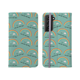 Rainbow Pattern Samsung Folio Case By Artists Collection