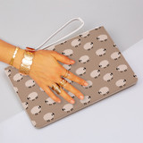 Sheep Pattern Clutch Bag By Artists Collection