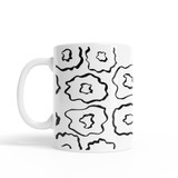 Simple White Flowers Pattern Coffee Mug By Artists Collection