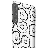 Simple White Flowers Pattern Samsung Snap Case By Artists Collection