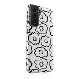 Simple White Flowers Pattern Samsung Tough Case By Artists Collection