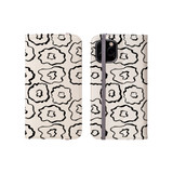 Simple White Flowers Pattern iPhone Folio Case By Artists Collection