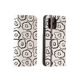 Simple White Flowers Pattern iPhone Folio Case By Artists Collection