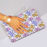 Simple Flower Light Pattern Clutch Bag By Artists Collection