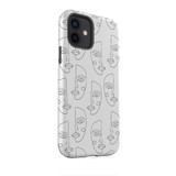 Simple Line  Pattern iPhone Tough Case By Artists Collection