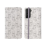 Simple Line  Pattern Samsung Folio Case By Artists Collection