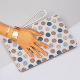 Smileys Pattern Clutch Bag By Artists Collection