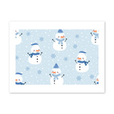 Snowman Pattern Art Print By Artists Collection