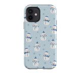 Snowman Pattern iPhone Tough Case By Artists Collection