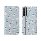 Snowman Pattern Samsung Folio Case By Artists Collection