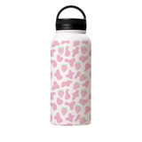 Strawberry Cow Pattern Water Bottle By Artists Collection