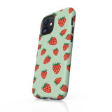 Strawberry Pattern iPhone Tough Case By Artists Collection