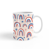Usa Rainbows Pattern Coffee Mug By Artists Collection