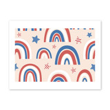 Usa Rainbows Pattern Art Print By Artists Collection